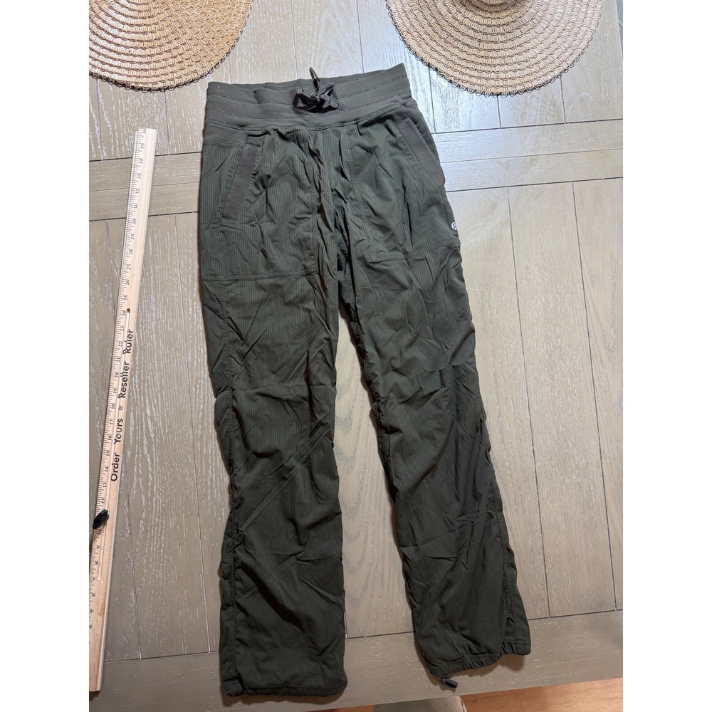 Lululemon Dance Studio Pants Size 4 Olive Green Mid Rise Full Length - Picture 8 of 15